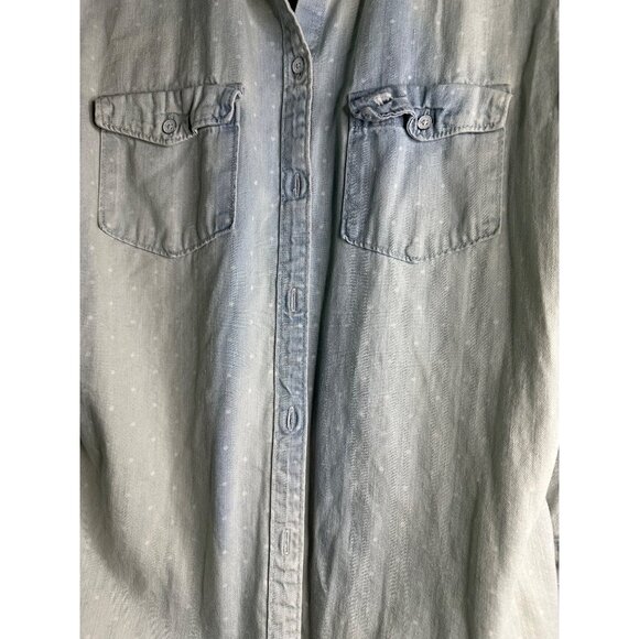 Vintage Abercrombie & Fitch Women’s M Denim Button Down Shirt Y2K 90s Western - Picture 4 of 8
